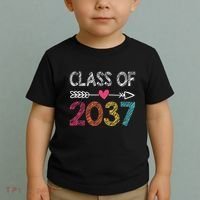Class Of 2037 Kindergarten Pre K Grow With Me Graduation Toddler T-Shirt thumb 2