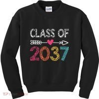 Class Of 2037 Kindergarten Pre K Grow With Me Graduation Kids Sweatshirt thumb 0