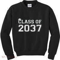 Class Of 2037 Pre K Grow With Me Graduation Kids Sweatshirt thumb 0