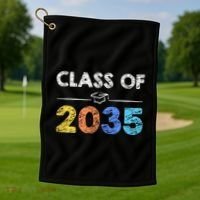 Class Of 2035 Future Graduate Golf Towel thumb 1