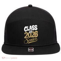 Class Of 2026 Senior 7 Panel Mesh Trucker Snapback Hat thumb 0