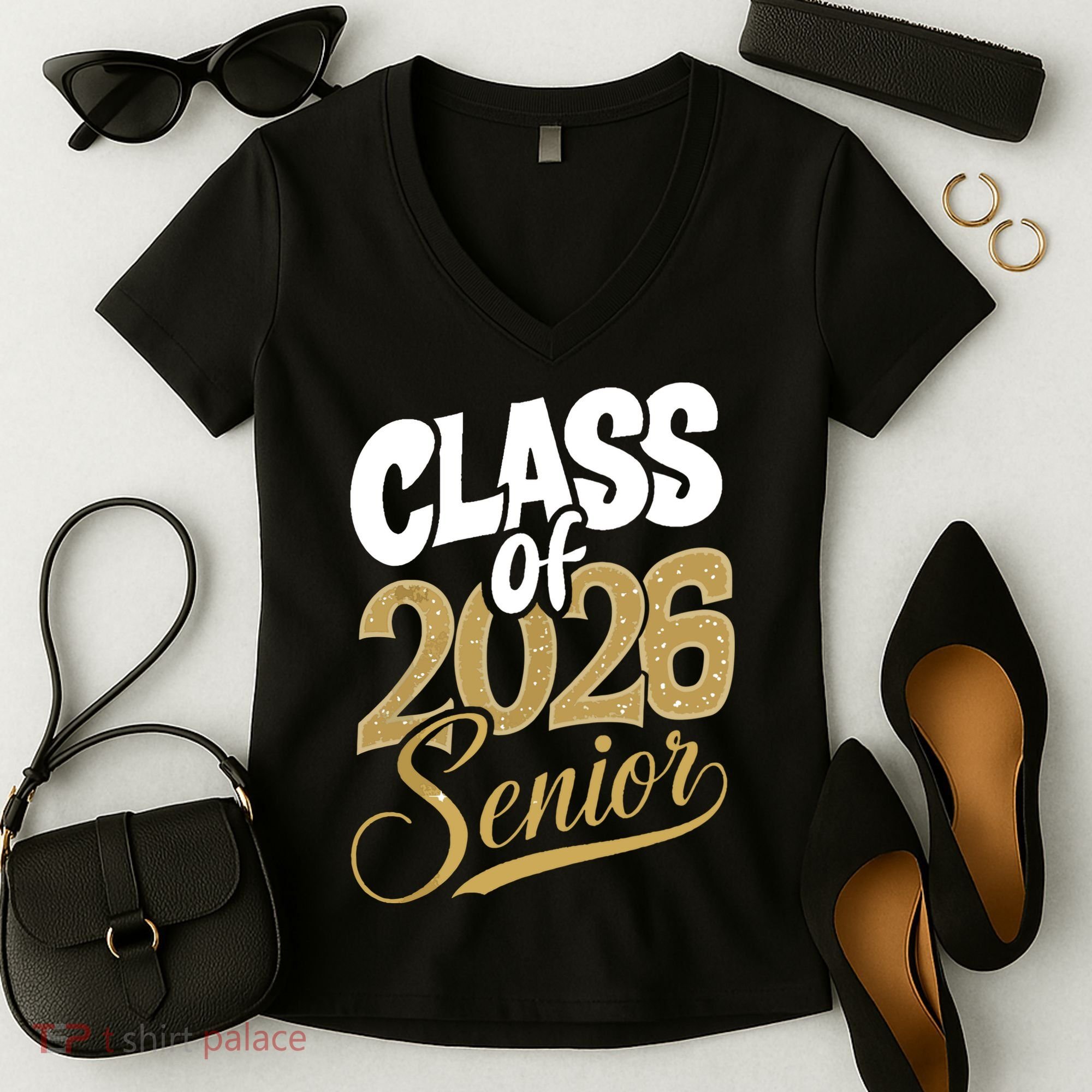 Class Of 2026 Senior Women's V-Neck T-Shirt