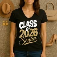 Class Of 2026 Senior Women's V-Neck T-Shirt thumb 3