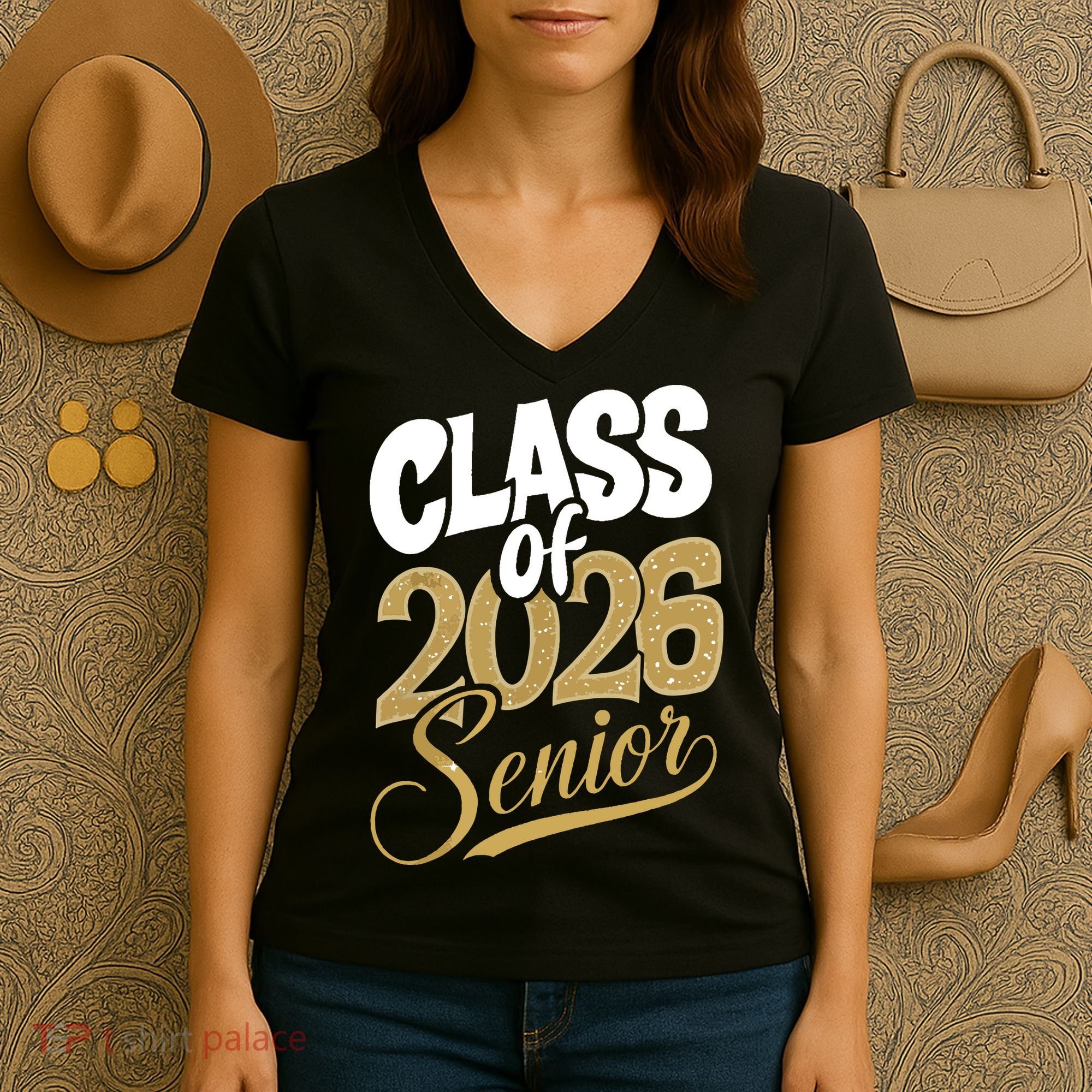 Class Of 2026 Senior Women's V-Neck T-Shirt