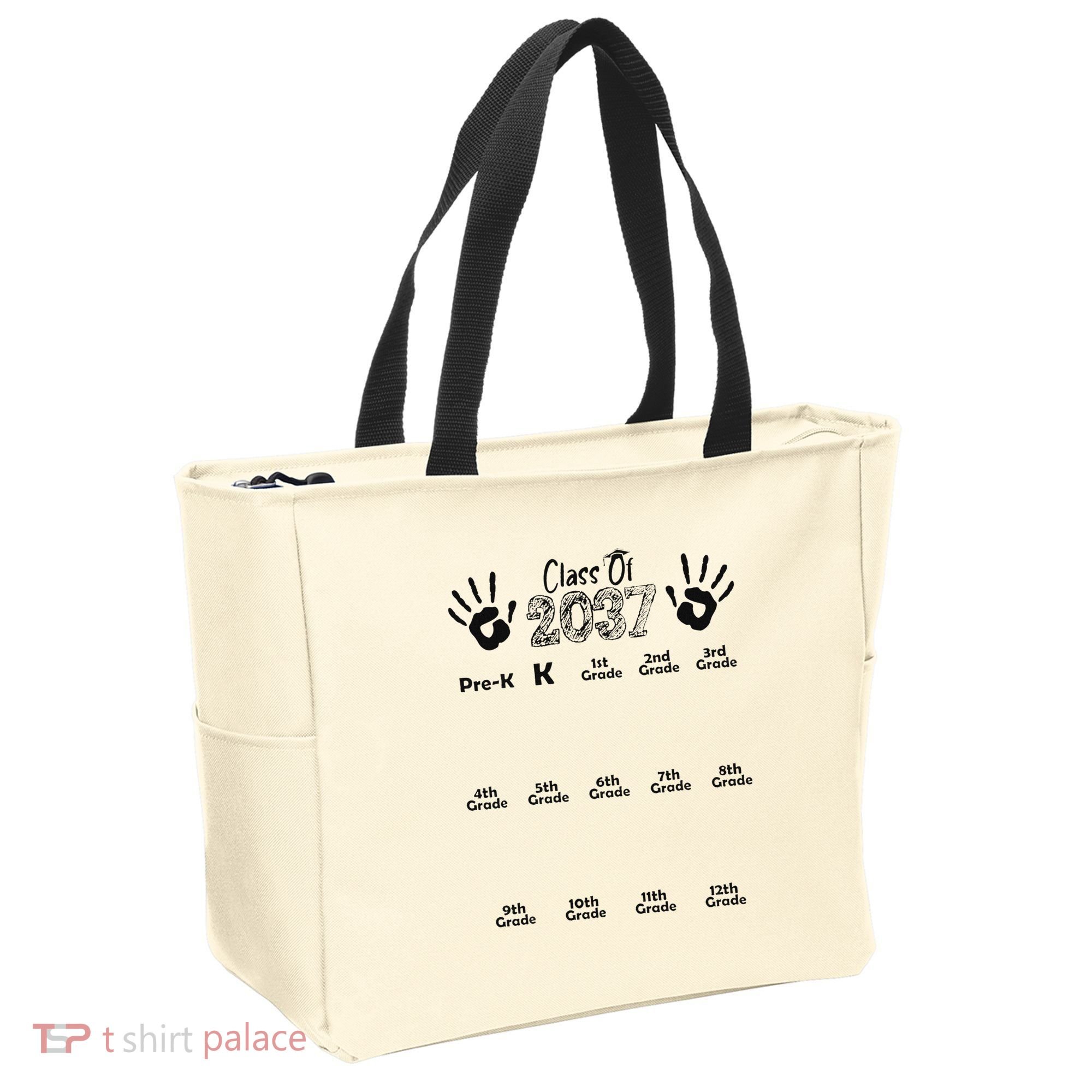 Class Of 2037 Grow With Me Prek To 12th Grade Tote Bag
