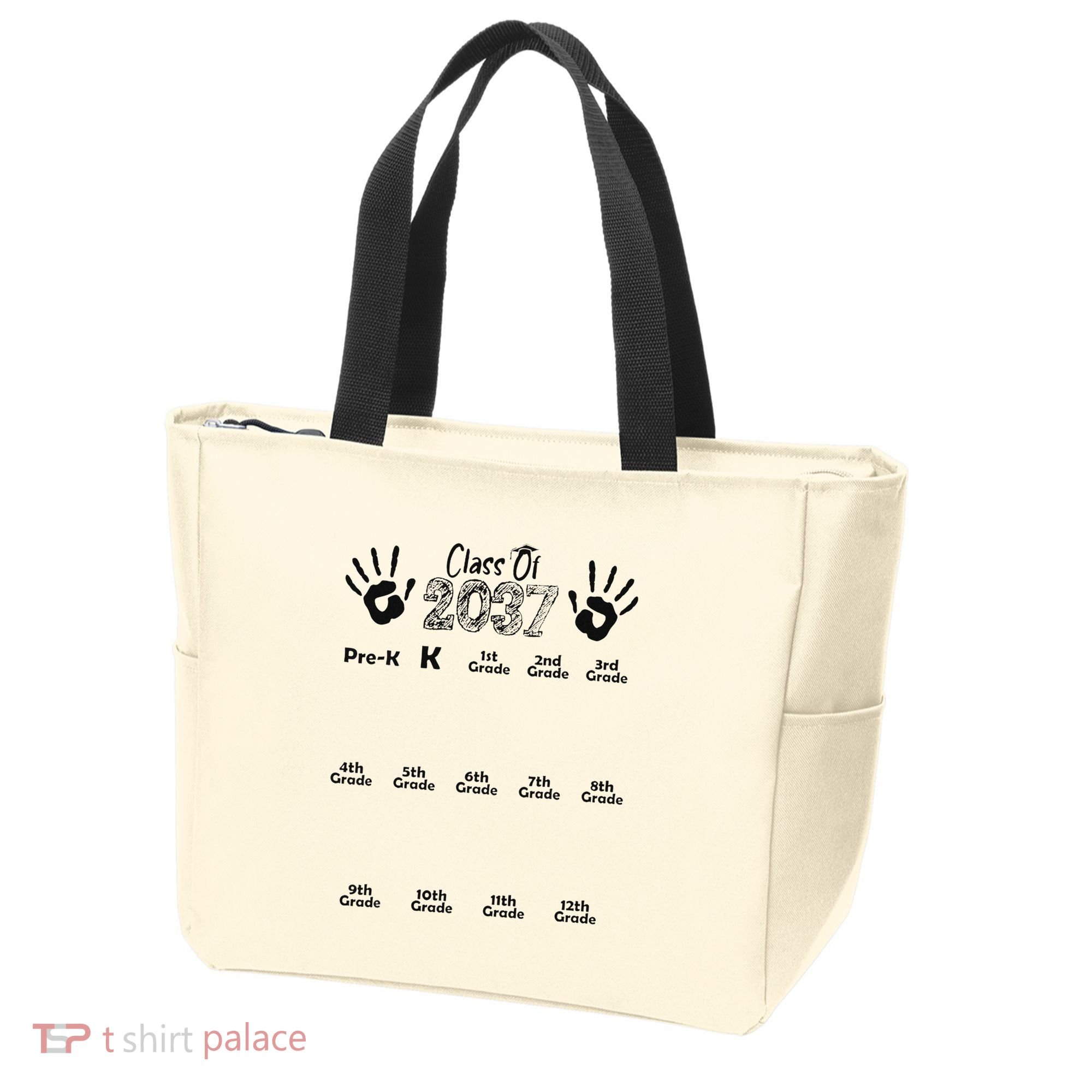 Class Of 2037 Grow With Me Prek To 12th Grade Tote Bag