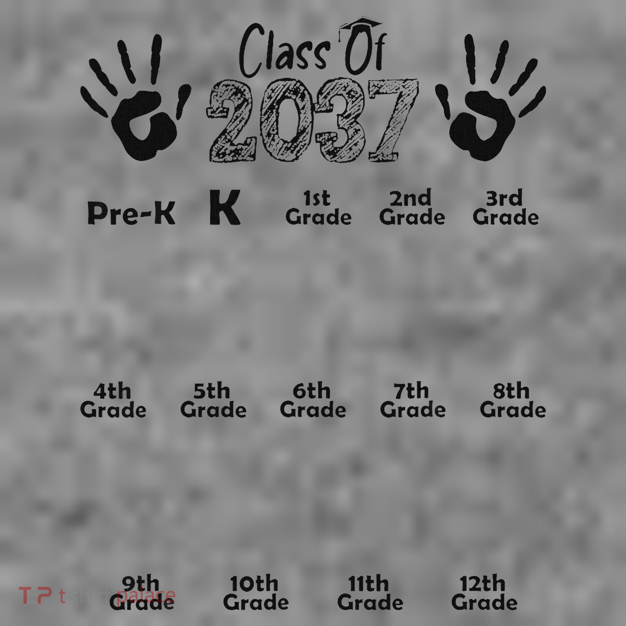 Class Of 2037 Grow With Me Prek To 12th Grade Toddler Hoodie