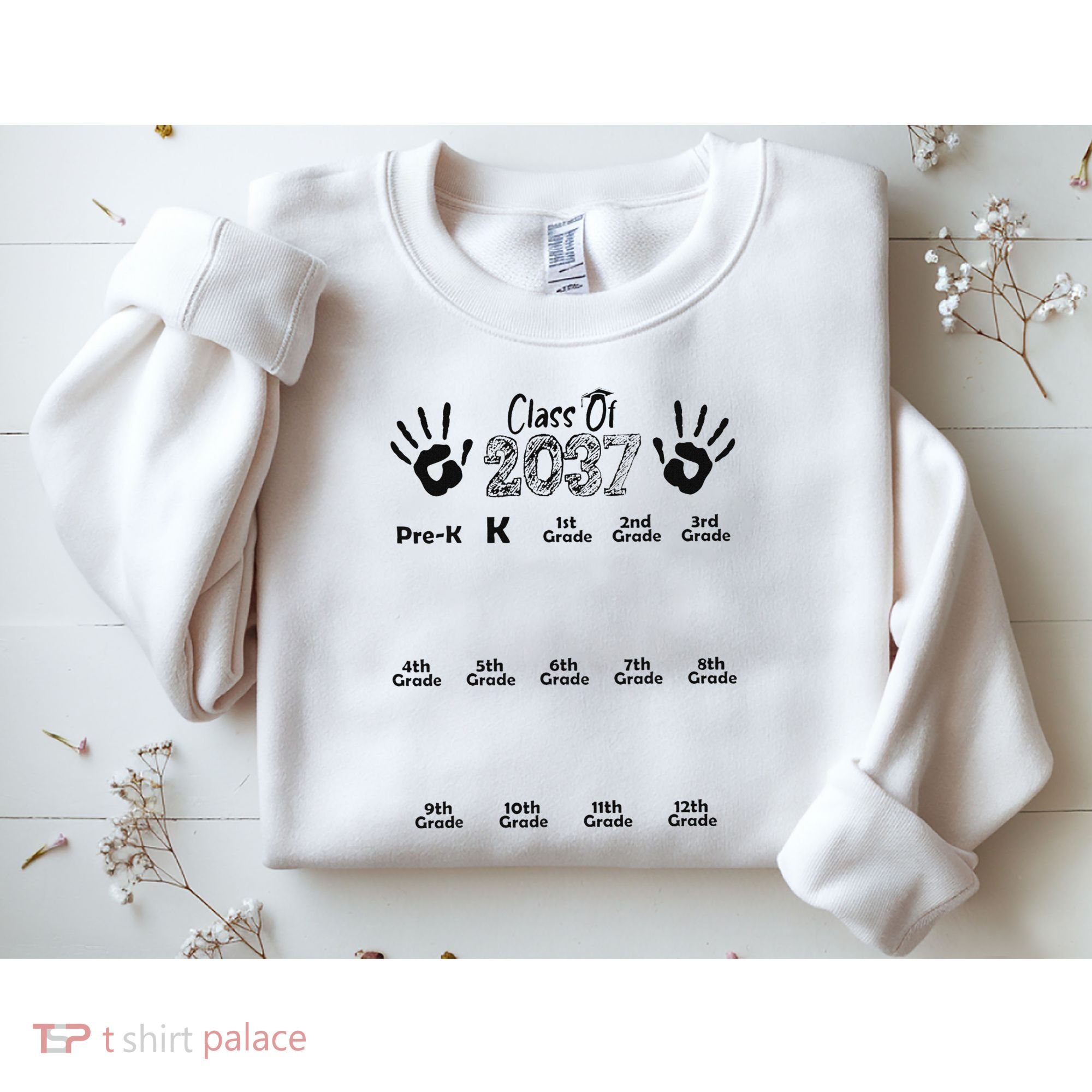 Class Of 2037 Grow With Me Prek To 12th Grade Sweatshirt
