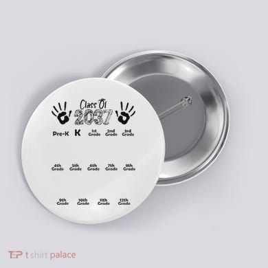 Class Of 2037 Grow With Me Prek To 12th Grade Button