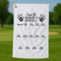 Class Of 2037 Grow With Me Prek To 12th Grade Golf Towel thumb 1