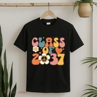 Class Of 2037 Hippie Peace Grow Me Kindergarten To Graduate T-Shirt thumb 2