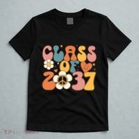 Class Of 2037 Hippie Peace Grow Me Kindergarten To Graduate T-Shirt thumb 5