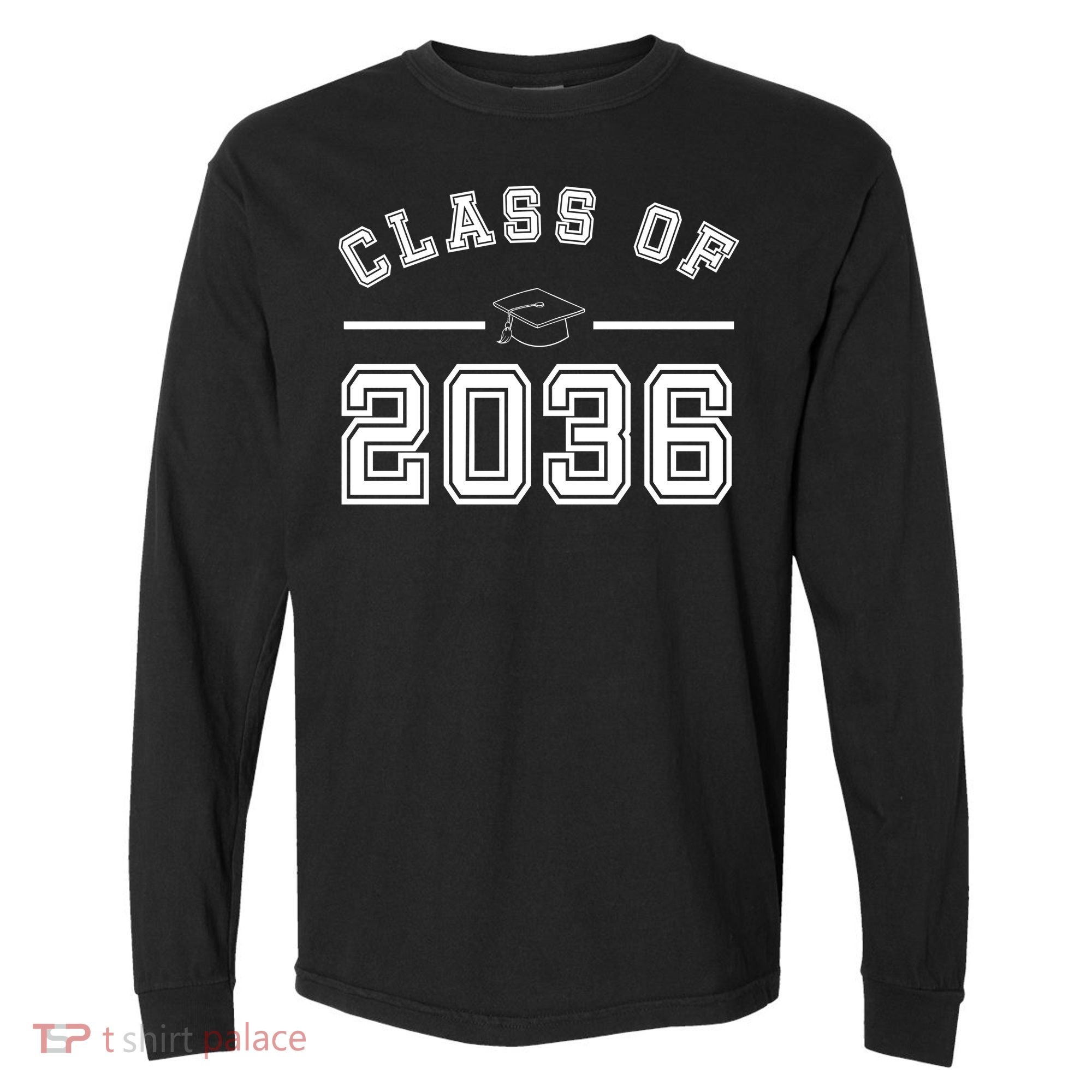 Class Of 2036 Graduation Comfort Colors Heavyweight Long Sleeve T-Shirt