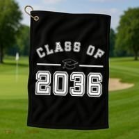 Class Of 2036 Graduation Golf Towel thumb 1