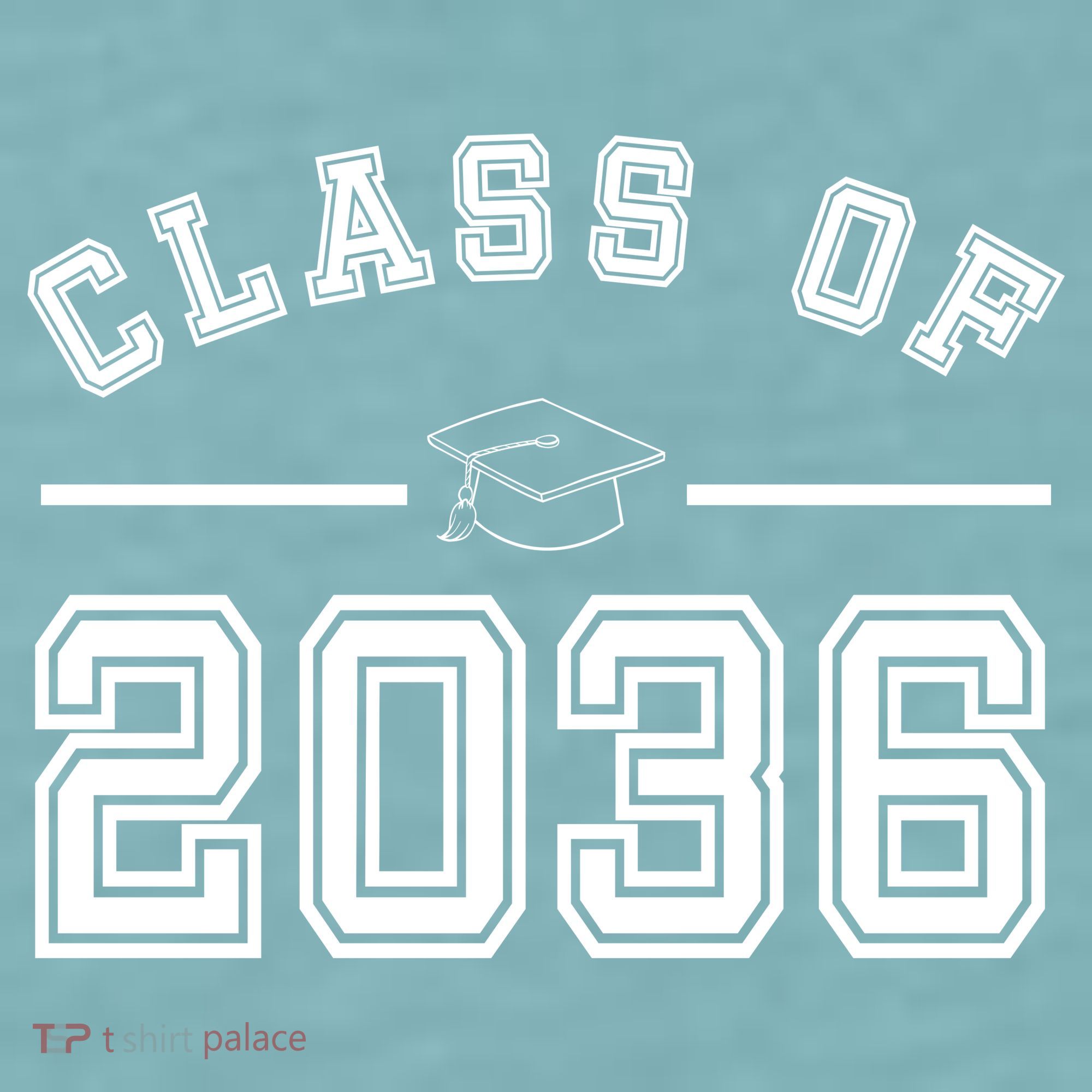 Class Of 2036 Graduation Sueded Cloud Jersey T-Shirt