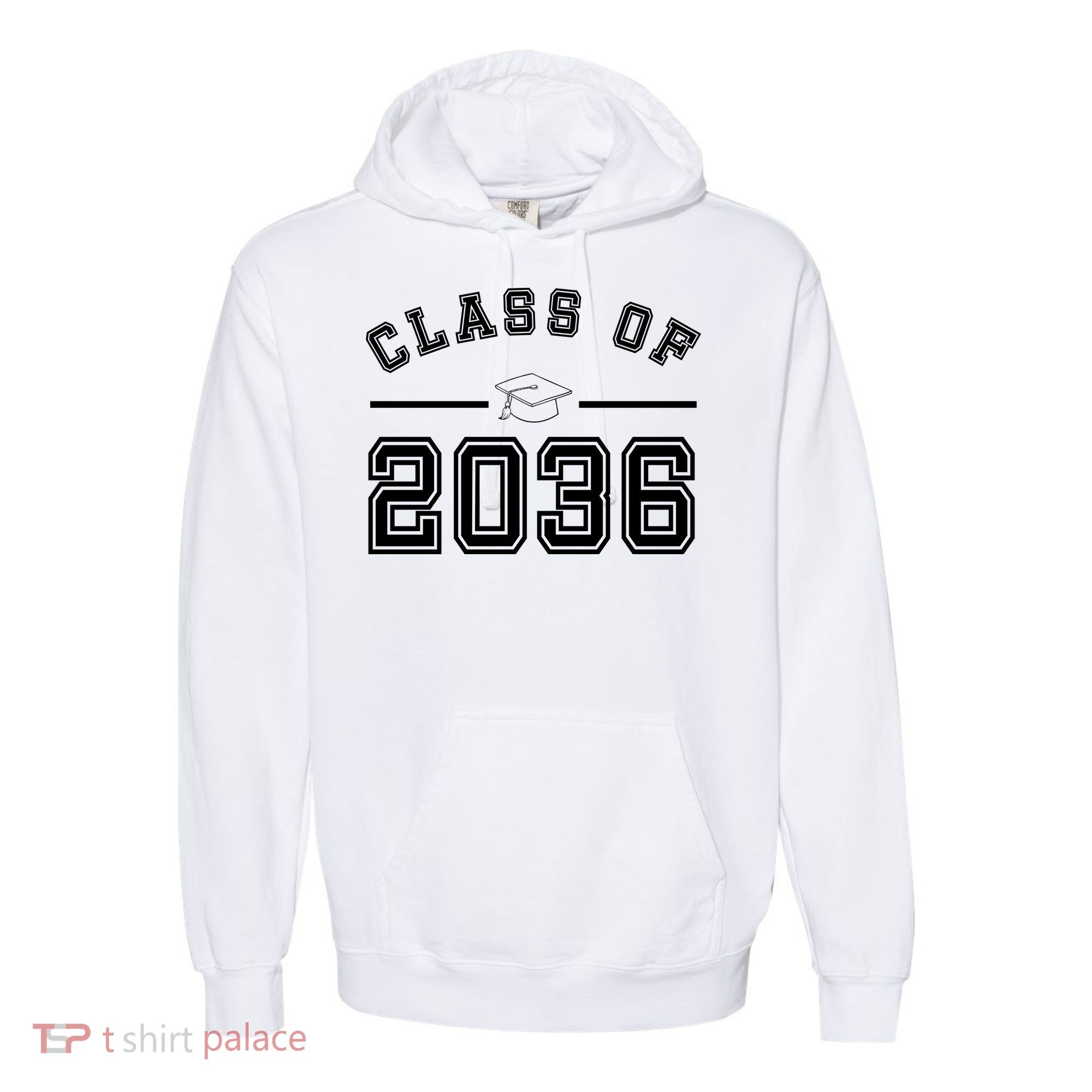 Class Of 2036 Graduation Comfort Colors Garment-Dyed Hooded Sweatshirt