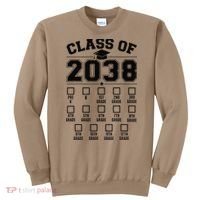 Class Of 2038 Grow With Me Checklist Prek To 12th Grade Gift Sweatshirt thumb 0