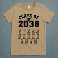 Class Of 2038 Grow With Me Checklist Prek To 12th Grade Gift T-Shirt thumb 5