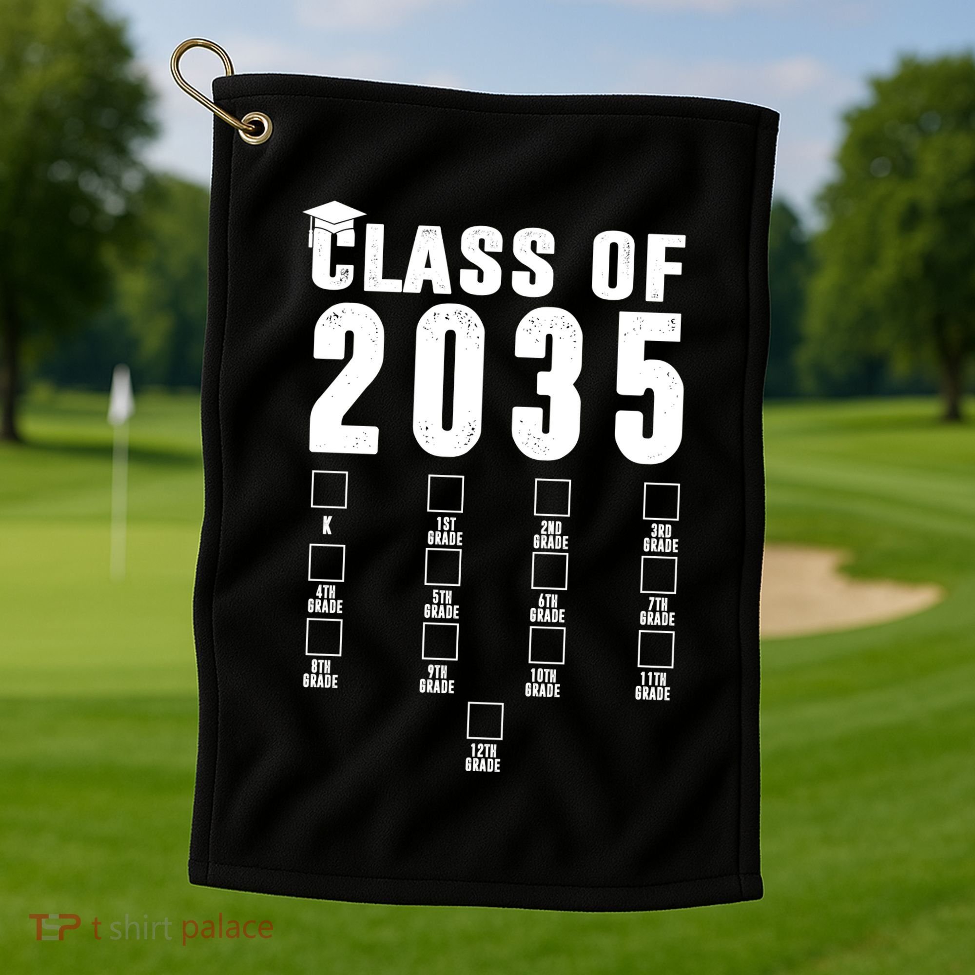 Class Of 2035 Graduation Countdown Golf Towel