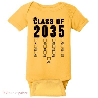Class Of 2035 Graduation Countdown Baby Bodysuit