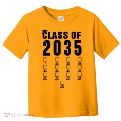 Class Of 2035 Graduation Countdown Toddler T-Shirt
