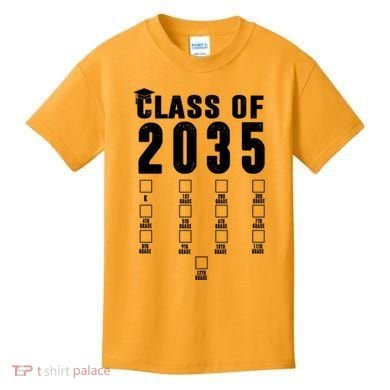 Class Of 2035 Graduation Countdown Kids T-Shirt