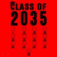 Class Of 2035 Graduation Countdown Santa Hat thumb 1