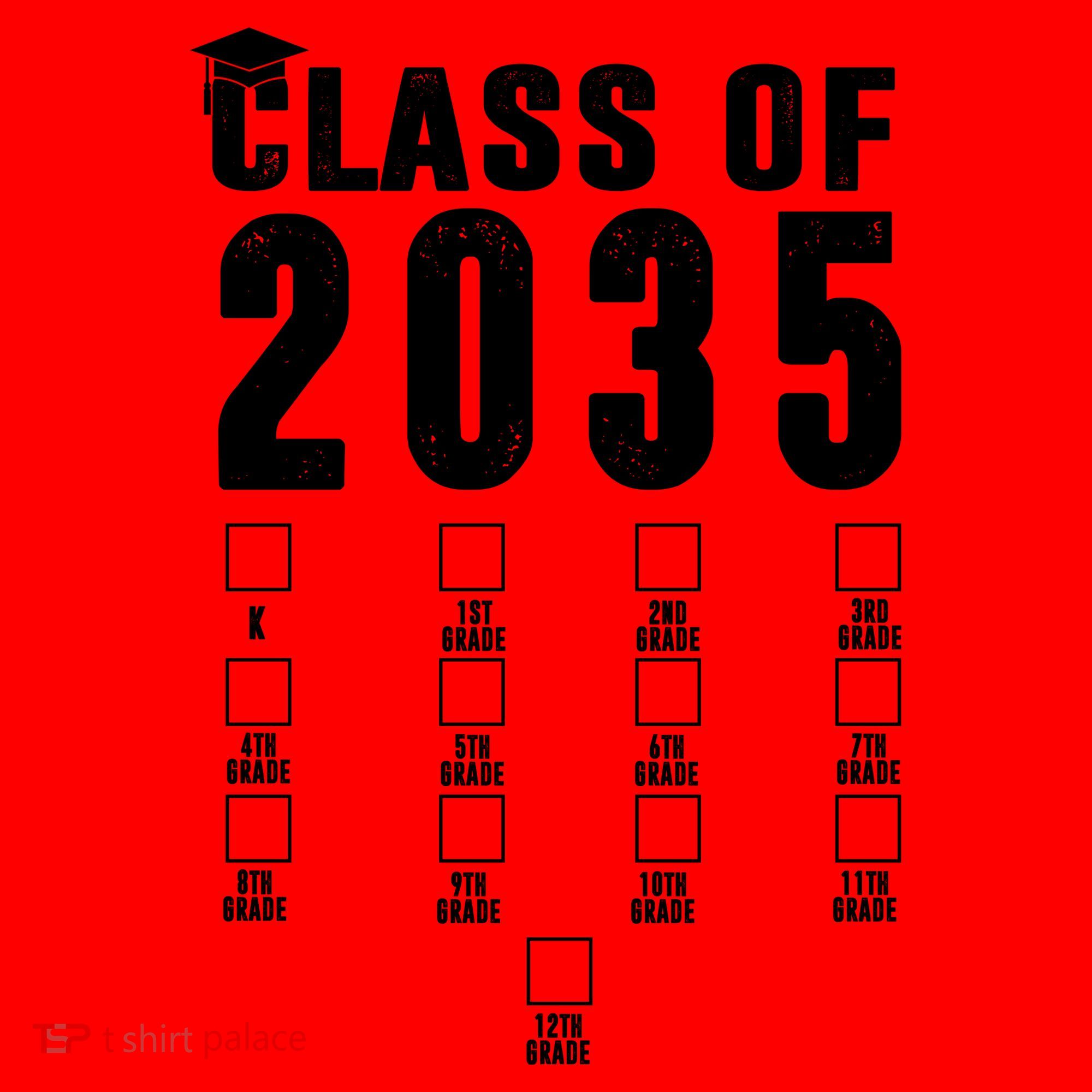 Class Of 2035 Graduation Countdown Santa Hat