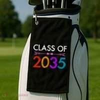 Class Of 2035 Cute Graduation Golf Towel thumb 2