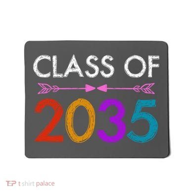 Class Of 2035 Cute Graduation Mousepad