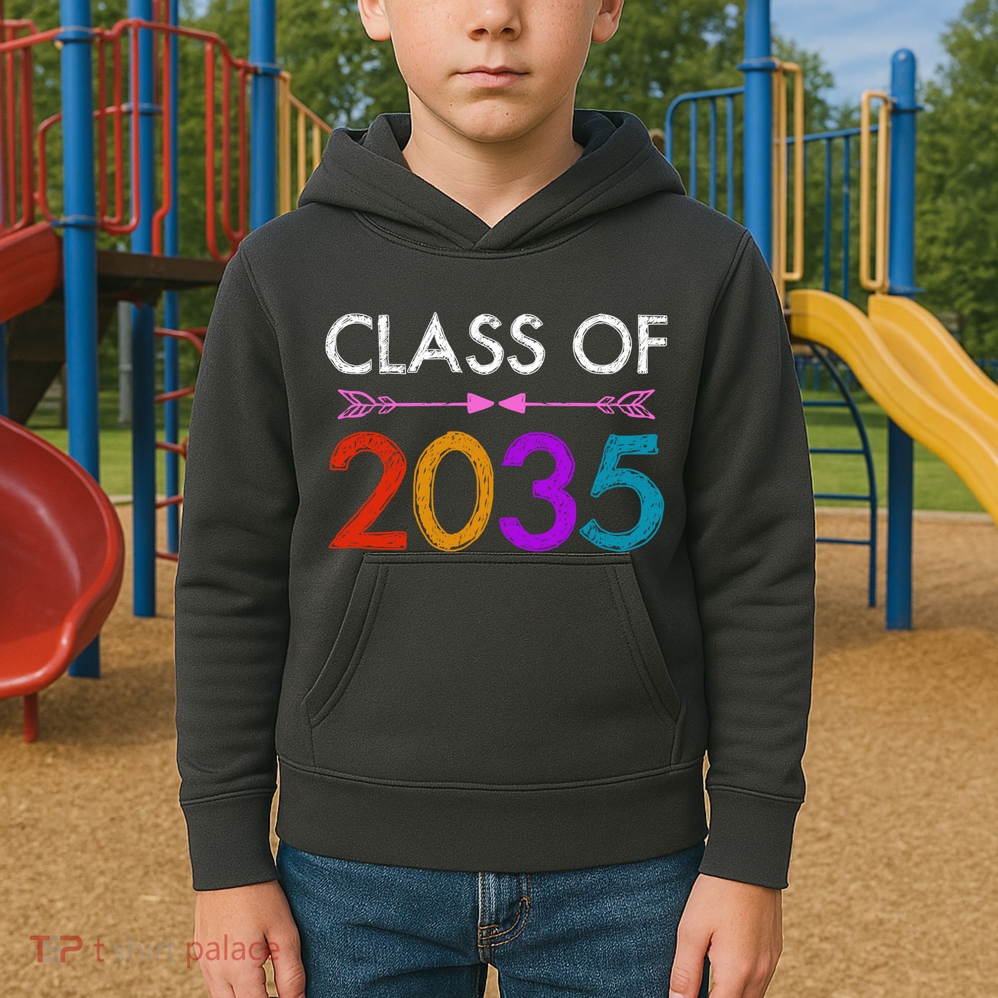 Class Of 2035 Cute Graduation Kids Hoodie