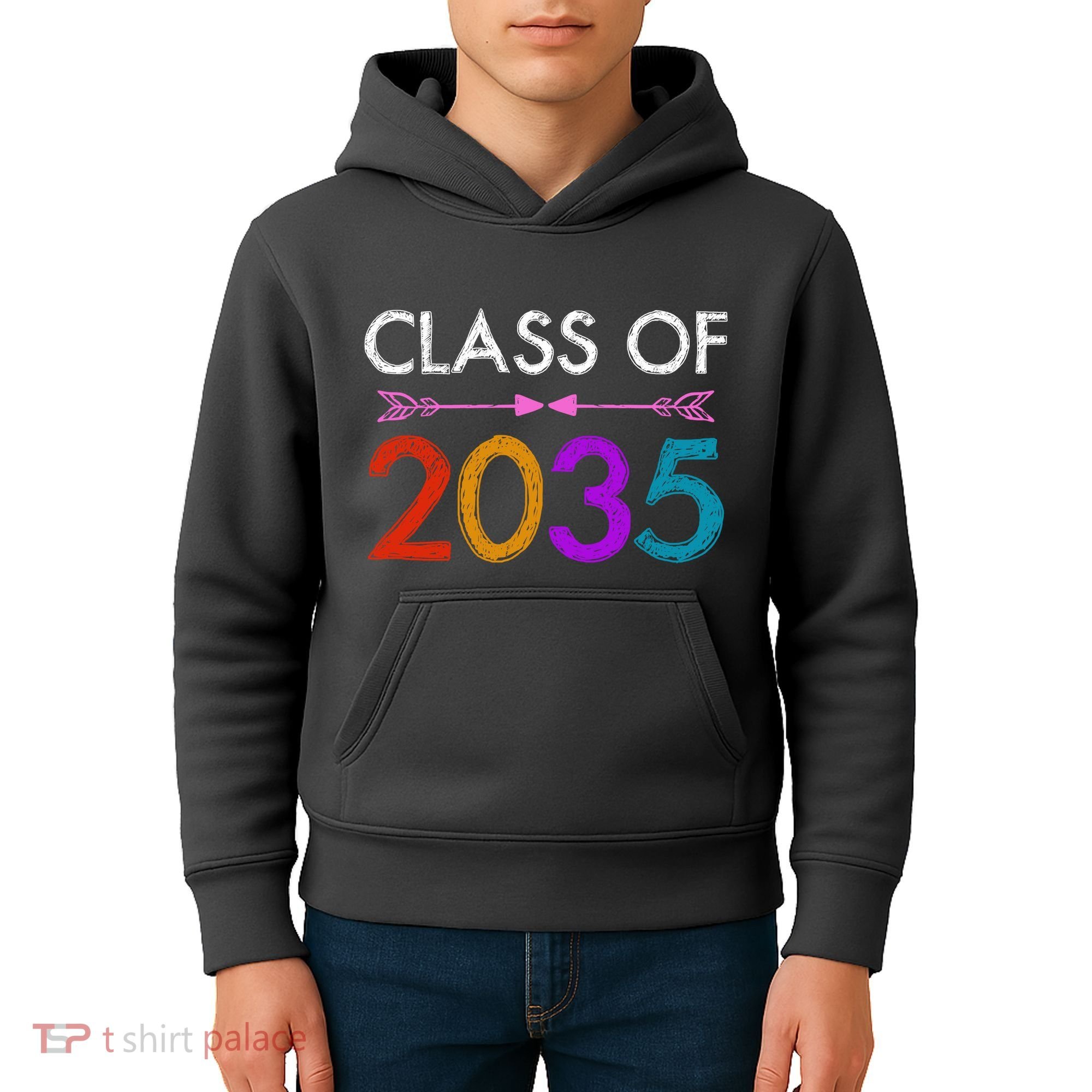 Class Of 2035 Cute Graduation Kids Hoodie