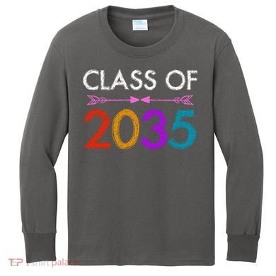 Class Of 2035 Cute Graduation Kids Long Sleeve Shirt