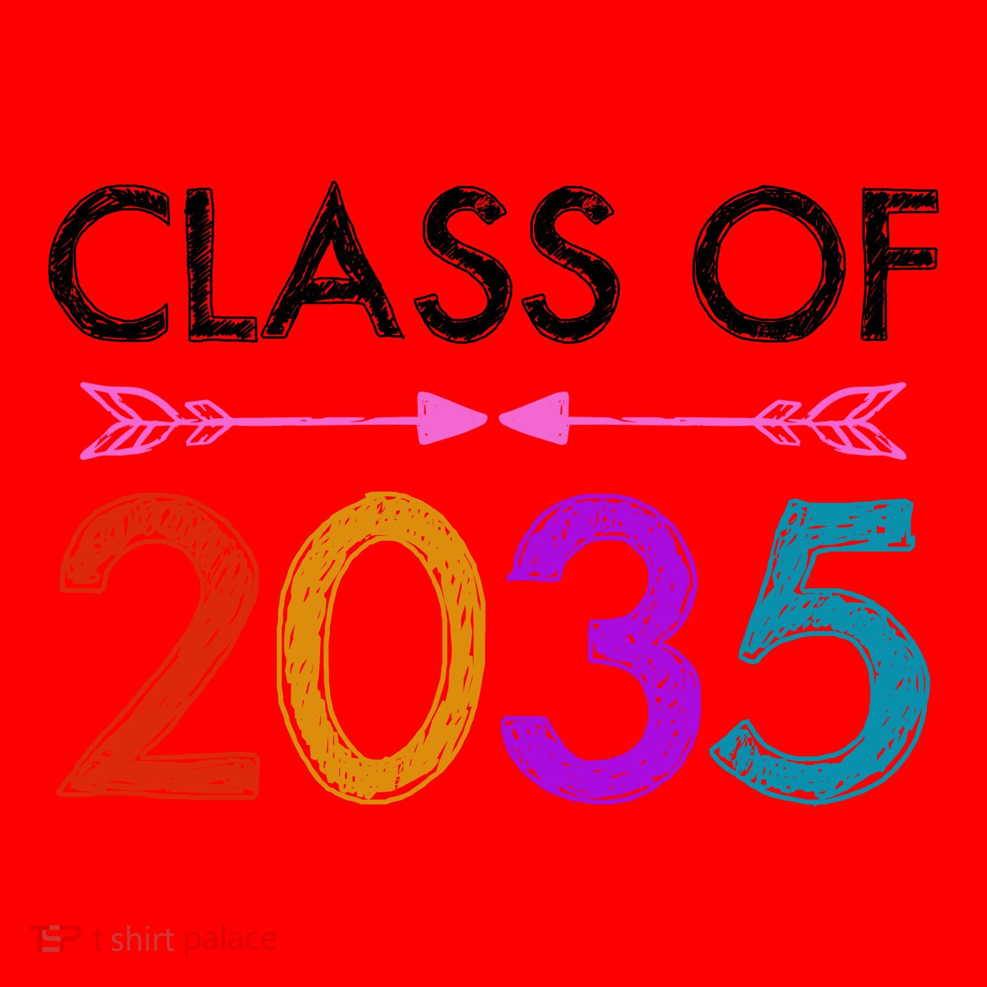 Class Of 2035 Cute Graduation Santa Hat
