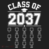 Class Of 2037 Grow With Me Checklist Kindergarten 12th Grade Women's Sweatshirt thumb 2