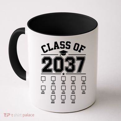 Class Of 2037 Grow With Me Checklist Kindergarten 12th Grade Coffee Mug