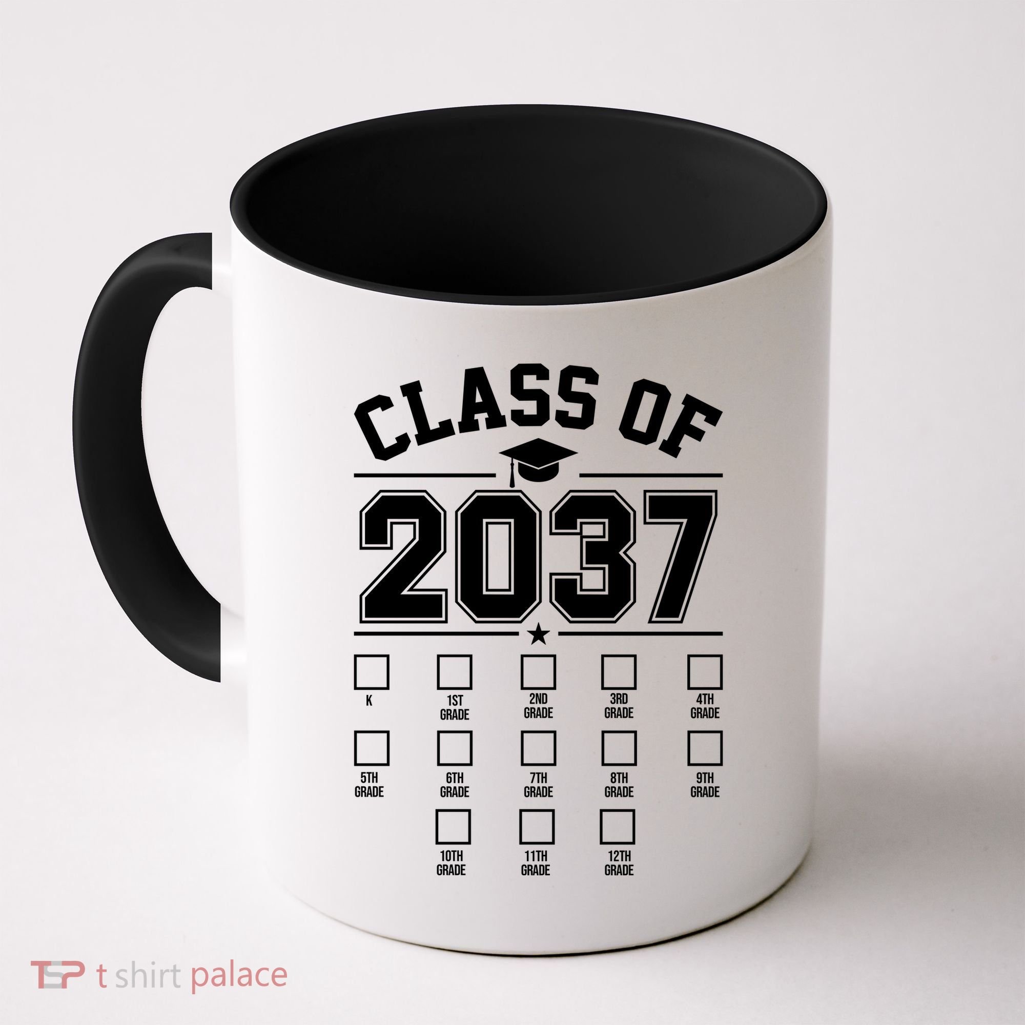 Class Of 2037 Grow With Me Checklist Kindergarten 12th Grade Coffee Mug
