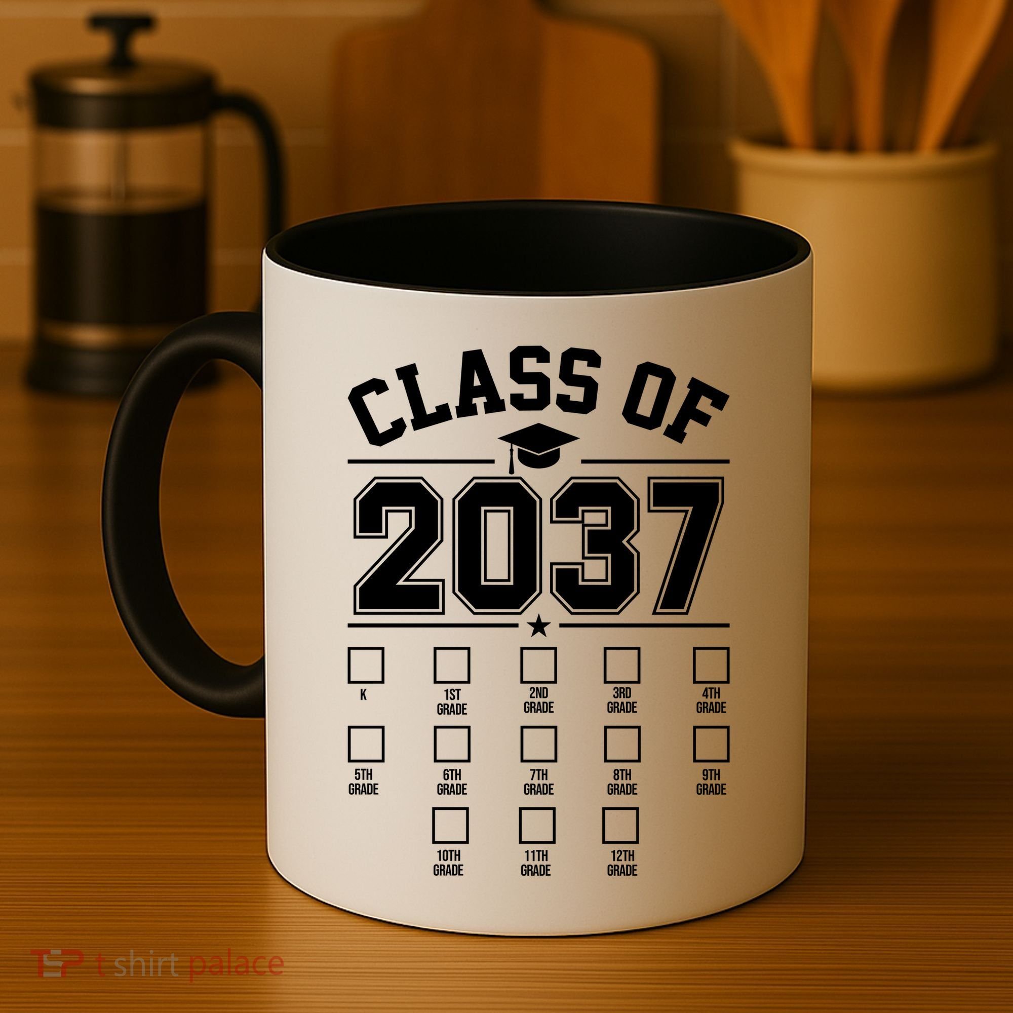 Class Of 2037 Grow With Me Checklist Kindergarten 12th Grade Coffee Mug