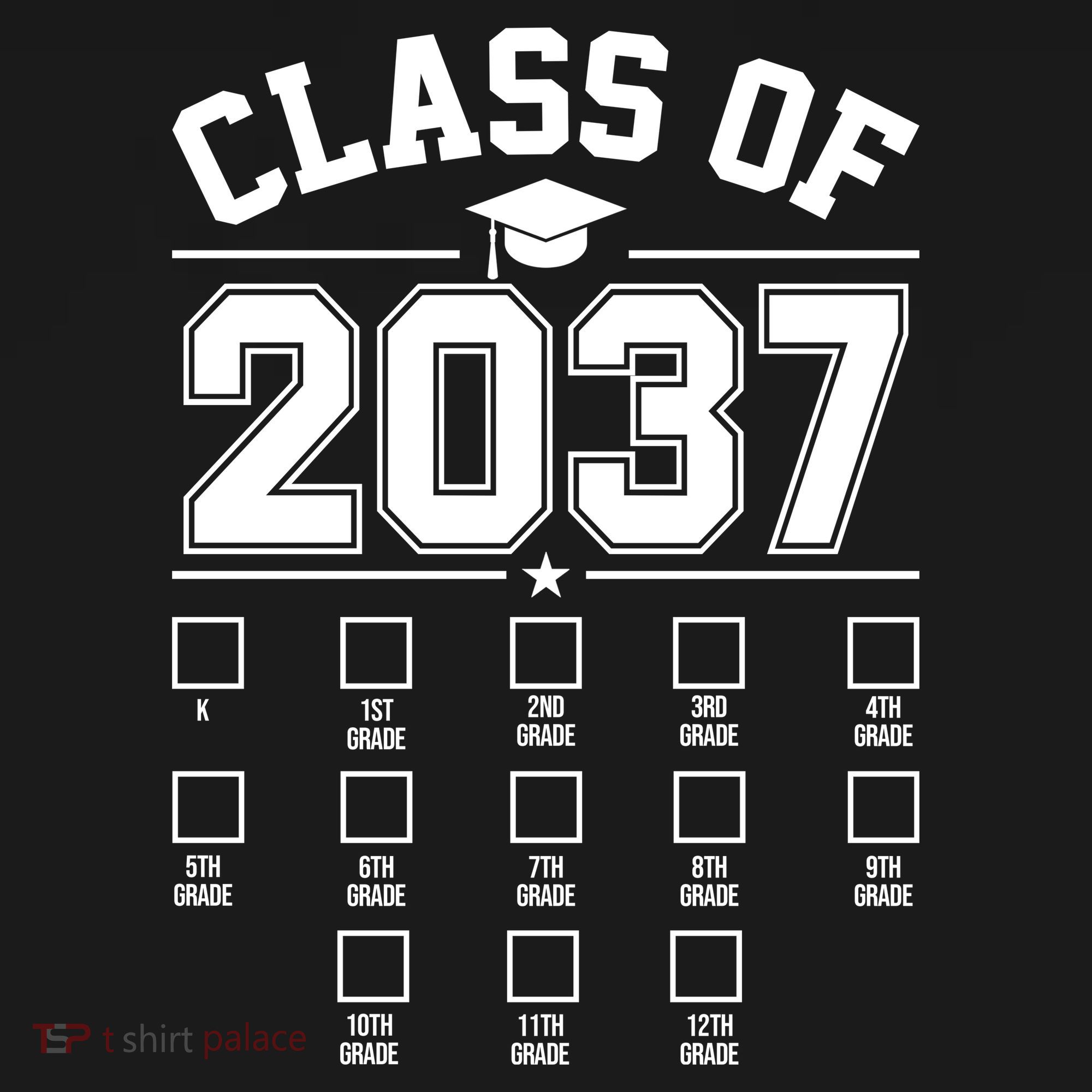 Class Of 2037 Grow With Me Checklist Kindergarten 12th Grade Women's Hoodie