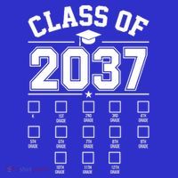 Class Of 2037 Grow With Me Checklist Kindergarten 12th Grade T-Shirt thumb 7