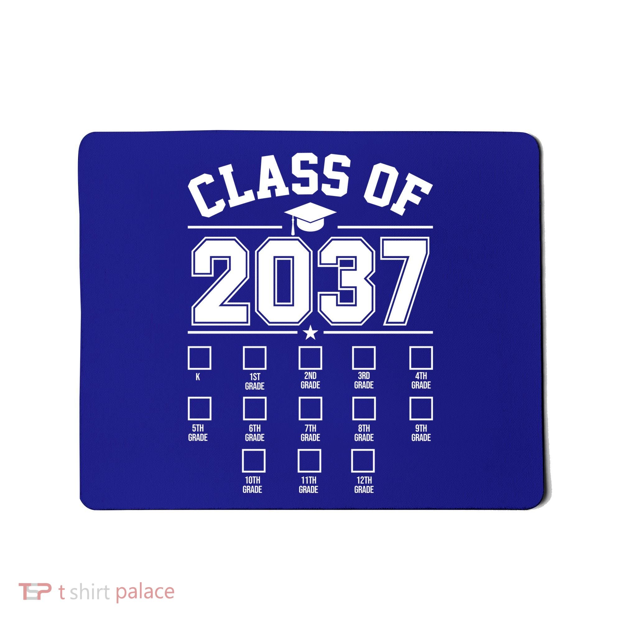 Class Of 2037 Grow With Me Checklist Kindergarten 12th Grade Mousepad