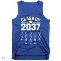 Class Of 2037 Grow With Me Checklist Kindergarten 12th Grade Tank Top thumb 0