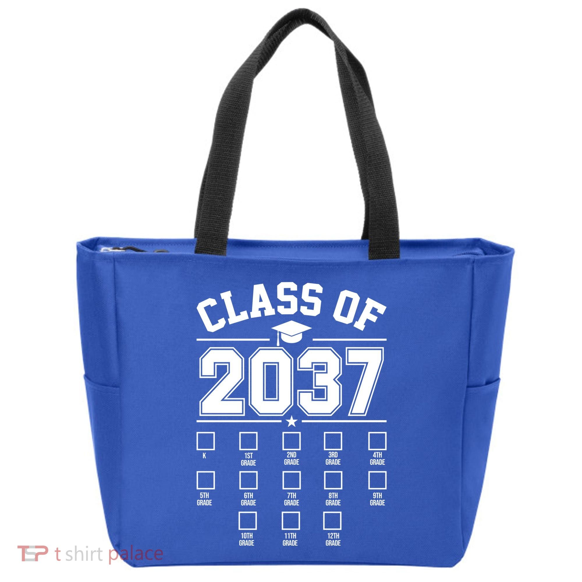 Class Of 2037 Grow With Me Checklist Kindergarten 12th Grade Tote Bag