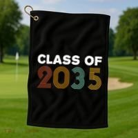 Class Of 2035 Retro Golf Towel thumb 1