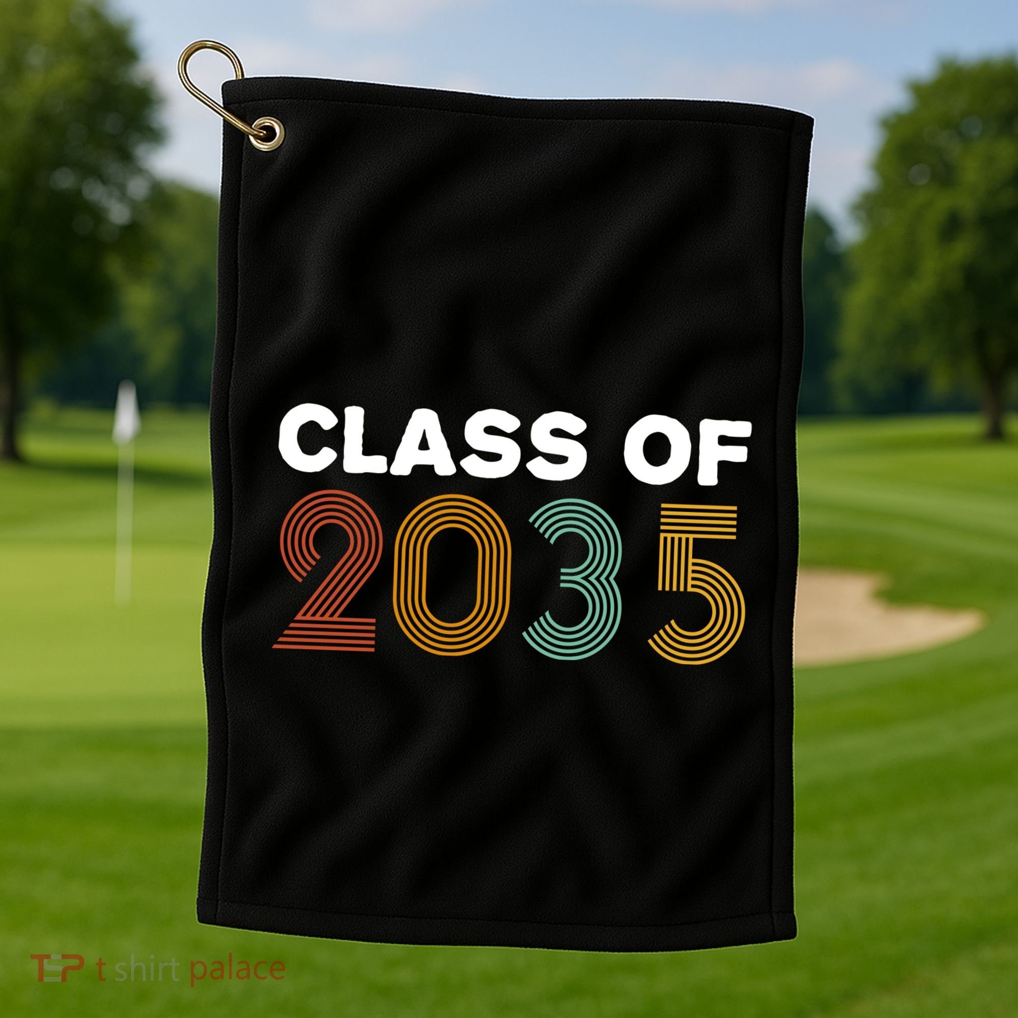 Class Of 2035 Retro Golf Towel