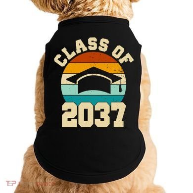 Class Of 2037 Kindergarten Graduation Retro Doggie Tank