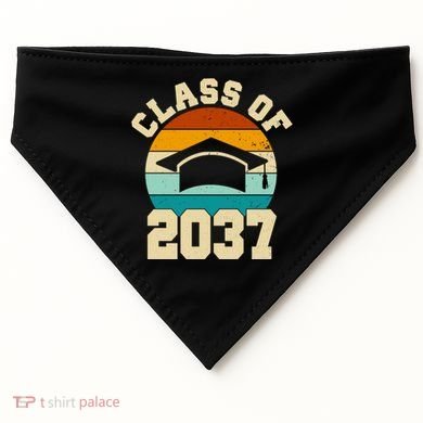 Class Of 2037 Kindergarten Graduation Retro USA-Made Doggie Bandana