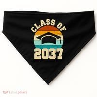 Class Of 2037 Kindergarten Graduation Retro USA-Made Doggie Bandana thumb 0