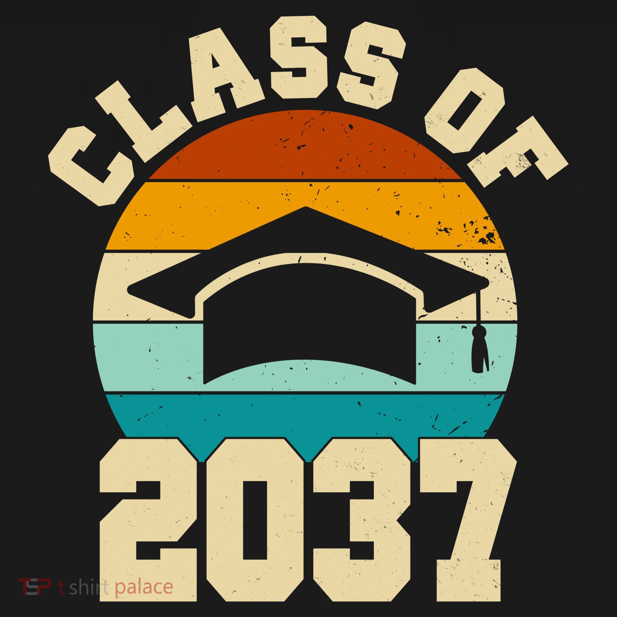 Class Of 2037 Kindergarten Graduation Retro Apron