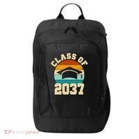 Class Of 2037 Kindergarten Graduation Retro City Backpack thumb 0